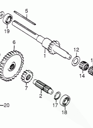 REDUCTION PRIMARY SHAFT  @COUNTERSHAFT