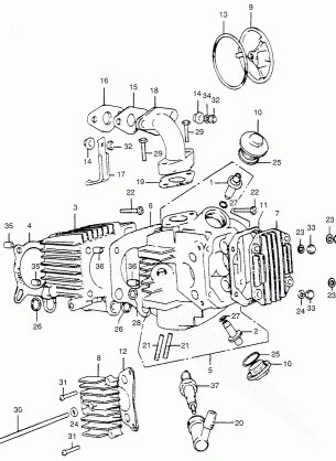 CYLINDER@CYLINDER HEAD   COVER@INLET PIPE