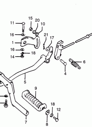 BRAKE PEDAL@STEP BAR K2