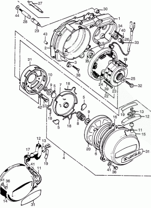 LEFT CRANKCASE COVER     @ALTERNATOR@STARTER