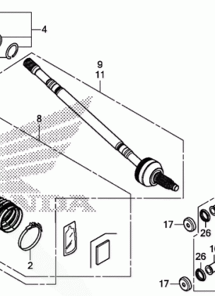 REAR KNUCKLE@REAR        DRIVESHAFT