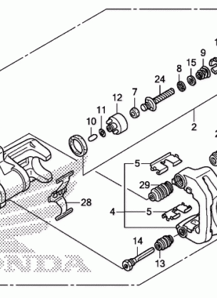 REAR BRAKE CALIPER