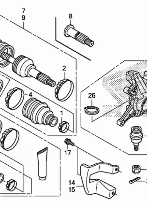 FRONT KNUCKLE@FRONT DRIVE SHAFT