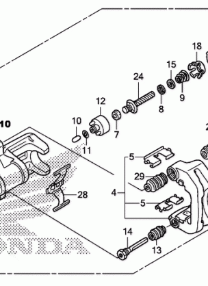 REAR BRAKE CALIPER