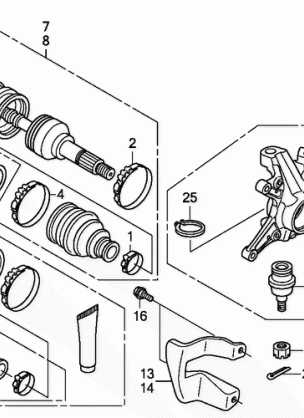 FRONT KNUCKLE@FRONT DRIVE SHAFT