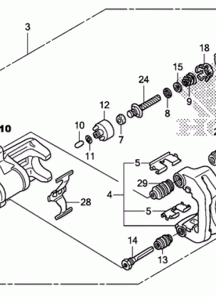 REAR BRAKE CALIPER