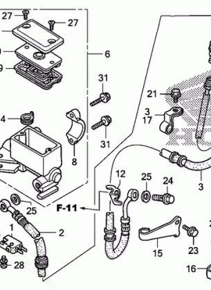 FRONT BRAKE MASTER       CYLINDER