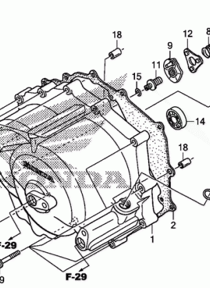 FRONT CRANKCASE COVER    (TRX250TM)