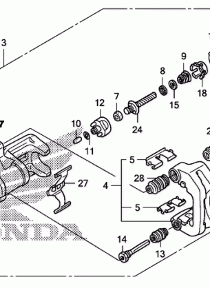 REAR BRAKE CALIPER