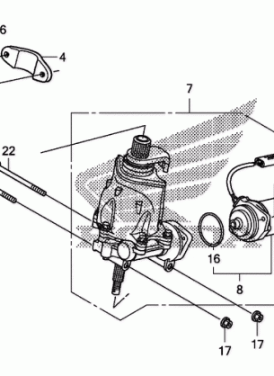 STEERING SHAFT (POWER    STEERING) (TRX500FPA)