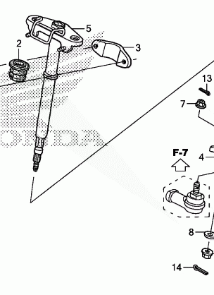 STEERING SHAFT           (TRX500FM / FE)