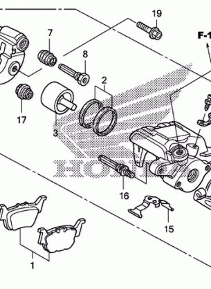 REAR BRAKE CALIPER