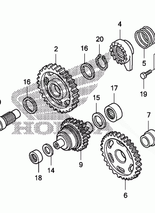 KICK STARTER SPINDLE