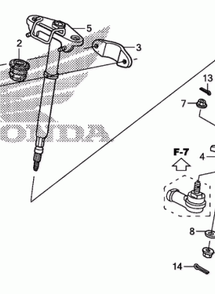 STEERING SHAFT           (TRX500FE / FM)