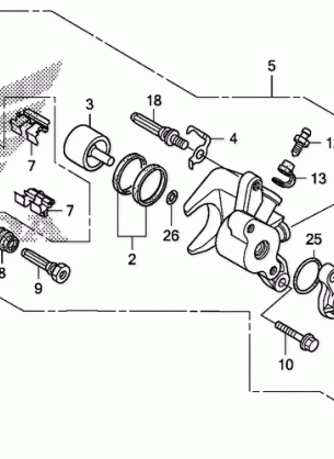 REAR BRAKE CALIPER