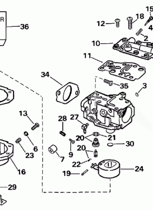 CARBURETOR -- 35 HP