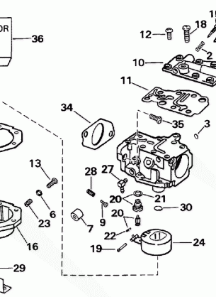 CARBURETOR -- 25 HP