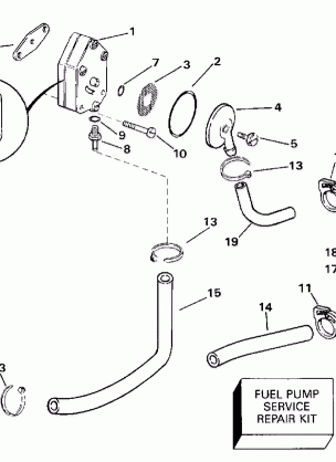 FUEL PUMP -- 10-15RP MODELS ONLY