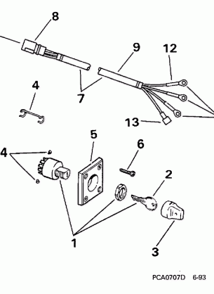 IGNITION SWITCH & CABLE -- 9.9