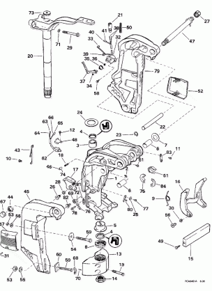 STERN BRACKET - POWER TRIM & TILT