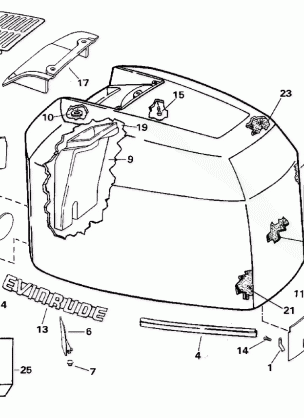 ENGINE COVER - EVINRUDE - 200STL 225STL