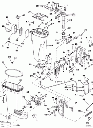 EXHAUST HOUSING / STERN & SWIVEL BRACKET