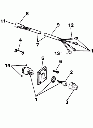 IGNITION SWITCH & CABLE - 9.9