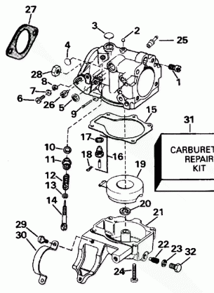 CARBURETOR 20SE - 20SEL - 25E - 25EL