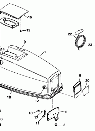 ENGINE COVER - EVINRUDE 50