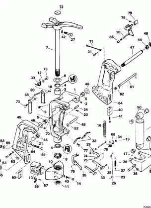 STERN BRACKET - MANUAL TILT MODELS