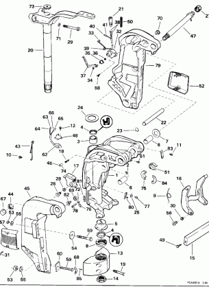 STERN BRACKET - POWER TRIM & TILT