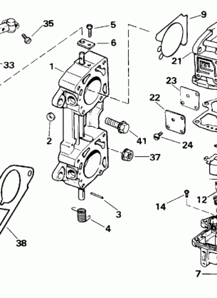 CARBURETOR AND LINKAGE EARLY PRODUCTION