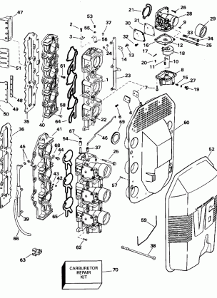 CARBURETOR AND INTAKE MANIFOLD