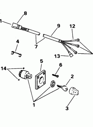 IGNITION SWITCH & CABLE - 9.9