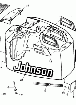 ENGINE COVER - JOHNSON - 200STL 225STL