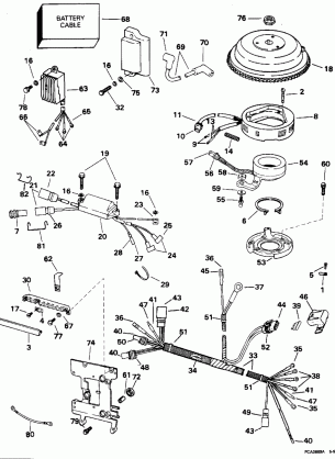 IGNITION SYSTEM - ELECTRIC START 40TE - 40TTL MODELS