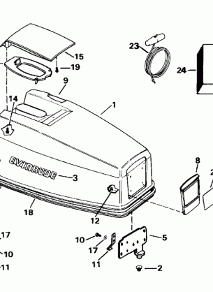 ENGINE COVER - EVINRUDE 25-40