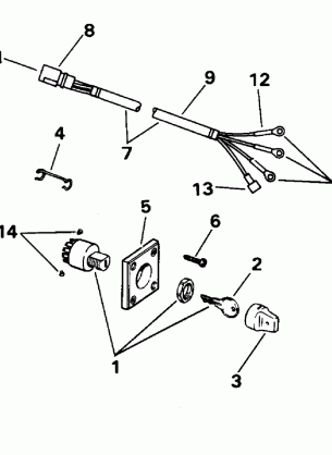 IGNITION SWITCH & CABLE - 40TE 40TTL