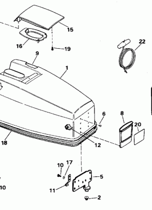 ENGINE COVER - JOHNSON 25-40