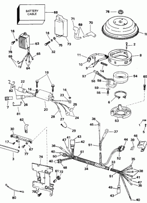 IGNITION SYSTEM - ELECTRIC START 40-50TE - 40TTL MODELS