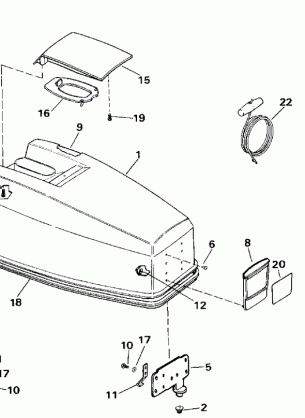 ENGINE COVER - JOHNSON 50