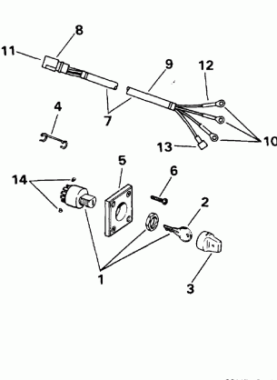 IGNITION SWITCH & CABLE - 40TE 40TTL