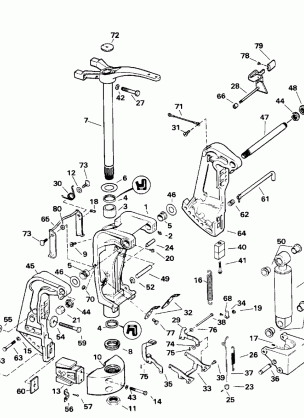 STERN BRACKET - MANUAL TILT MODELS