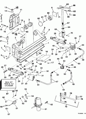 TRANSOM BRACKET ASSY. - QUIET RIDER