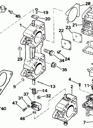 CARBURETOR & LINKAGE - 185 200 SUFFIX 