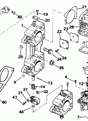 CARBURETOR & LINKAGE - 225 SUFFIX 