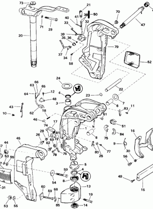 STERN BRACKET - POWER TRIM / TILT