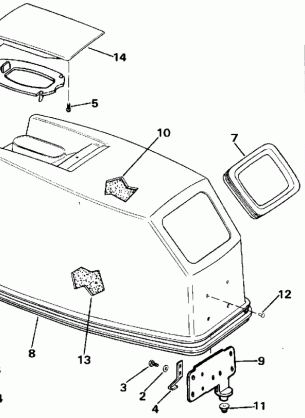 ENGINE COVER - EVINRUDE ROPE START ONLY