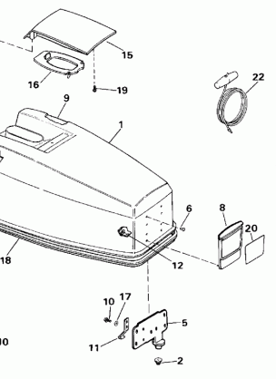 ENGINE COVER - JOHNSON 40