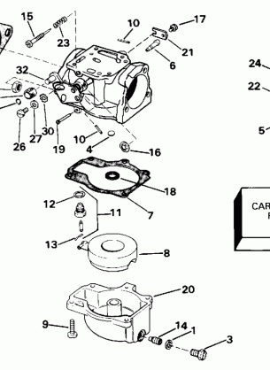 CARBURETOR 70 MODELS ONLY